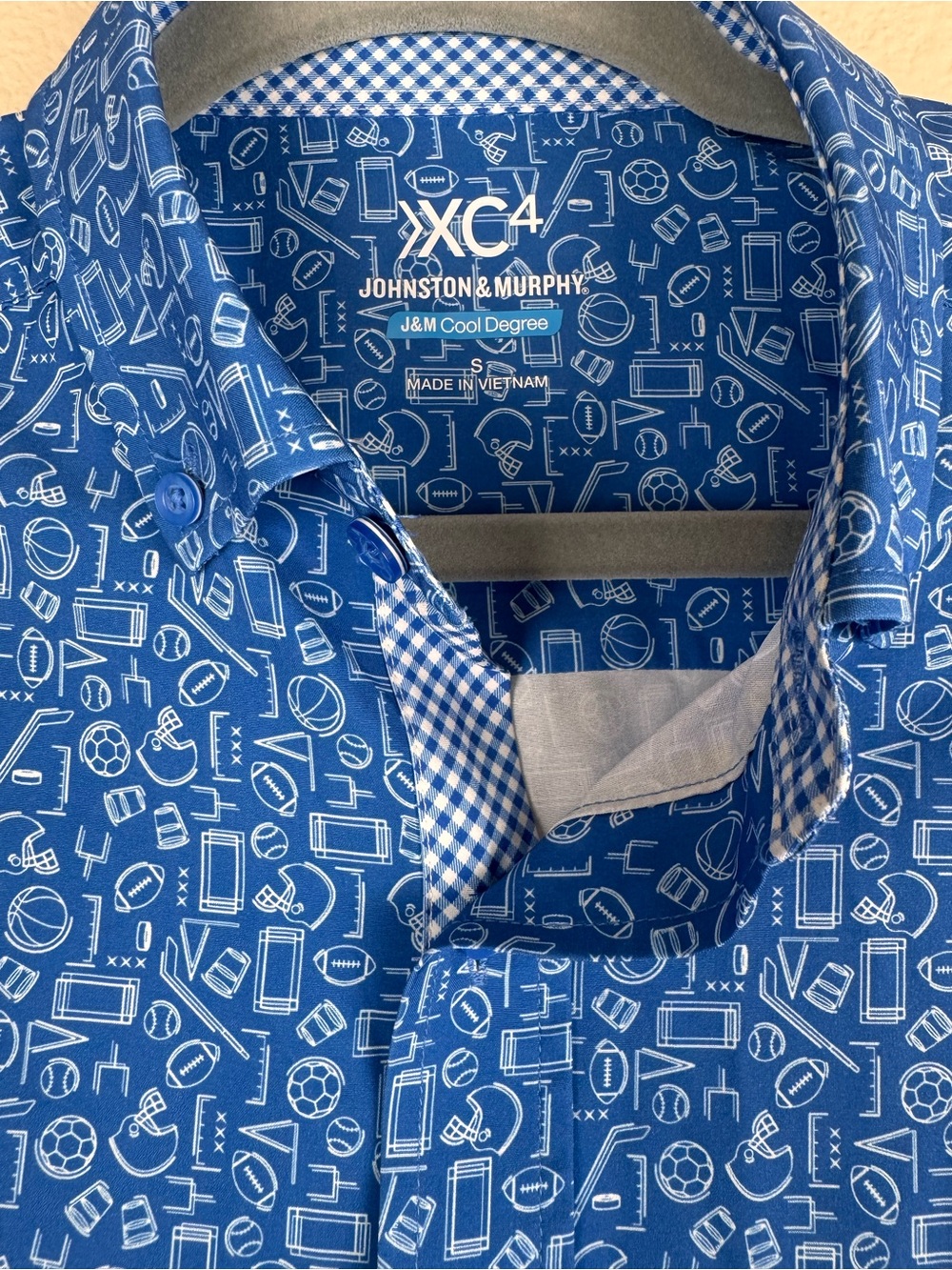 Johnston & Murphy Game Day XC4 Multi-Sport Print Shirt – Men’s Small